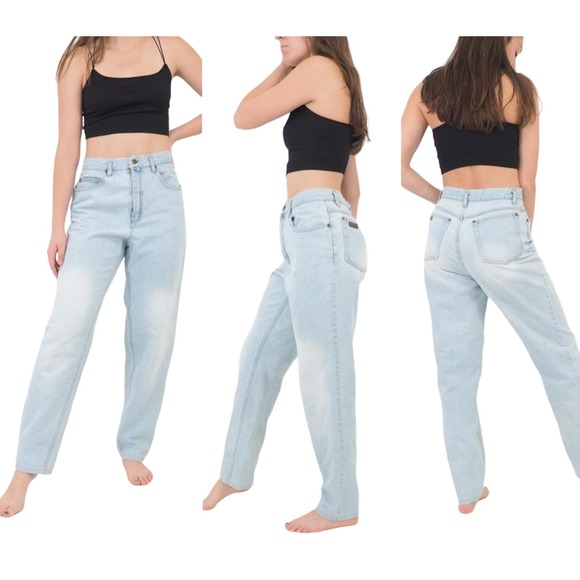 90s Vintage DKNY Jeans Relaxed Fit Light Wash 100% Cotton‎ Size 6 Waist 28 - Picture 10 of 10